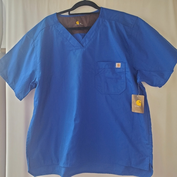 Carhartt Other - Carhartt size XL NWT Men's bright blue v-neck, S/sl 1 pocket scrubs